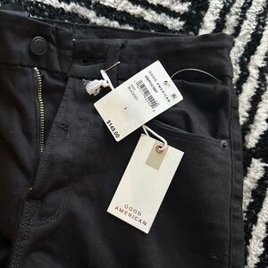 Good American Good Waist Palazzo Crop Jeans